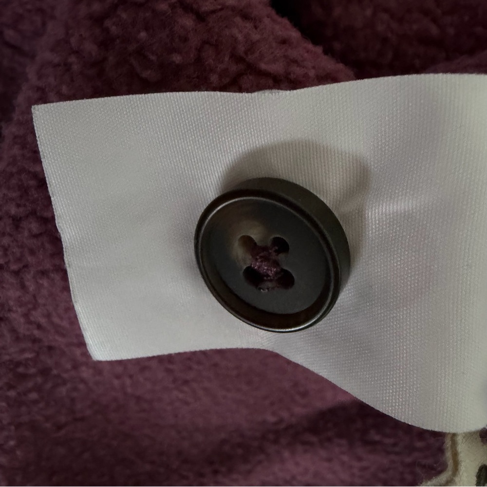Madewell MWL Betterterry Henley Sweatshirt purple 41843 - Picture 11 of 12